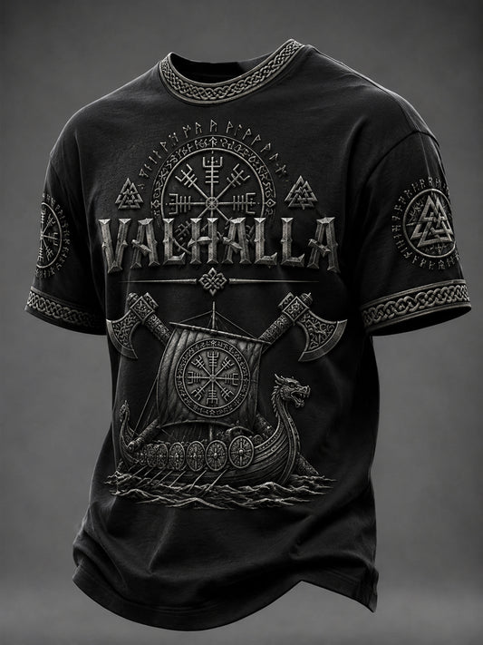 Mænds Valhalla T-shirt med print