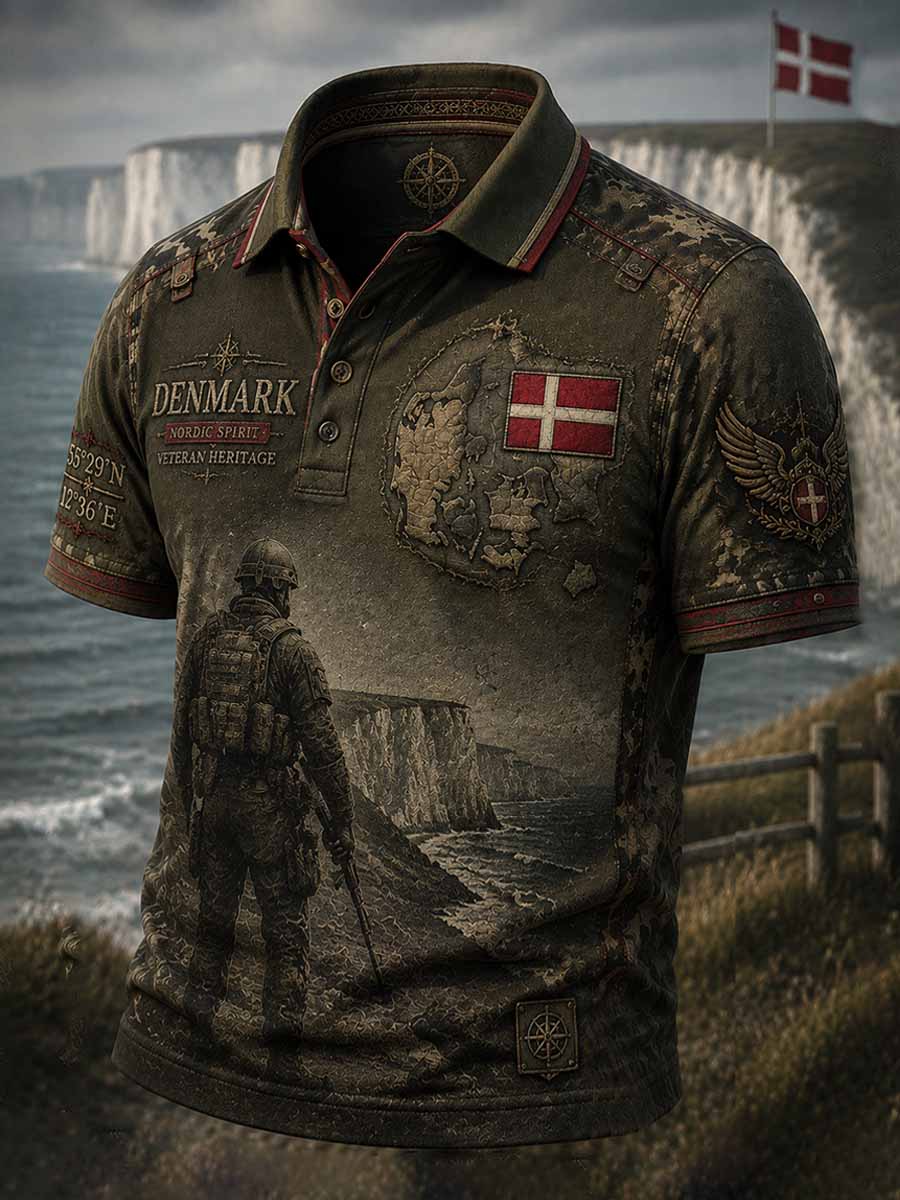 Herrepolo med militær mindeprint fra Danmark