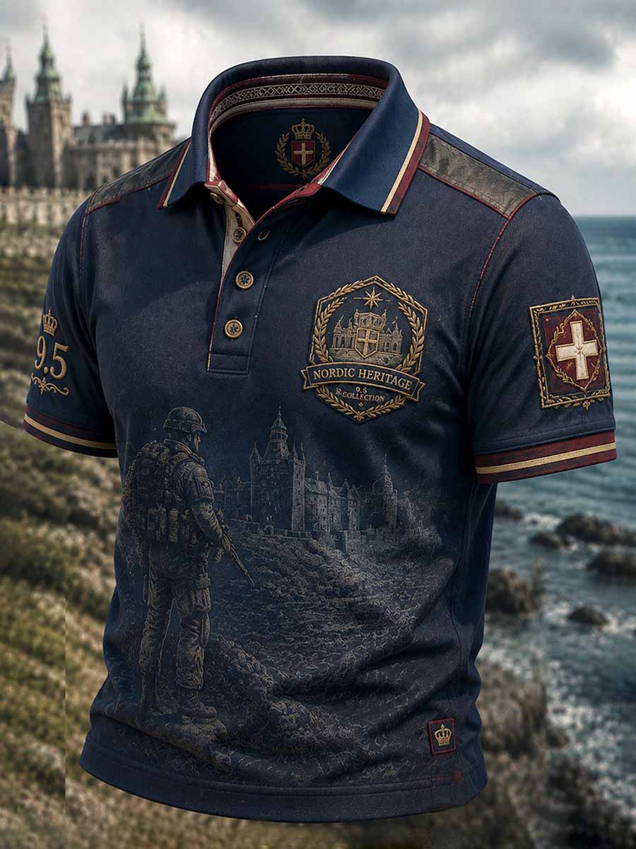 Herrepolo med militær mindeprint fra Danmark
