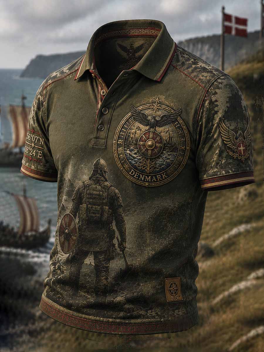 Herrepolo med militær mindeprint fra Danmark