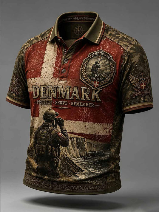Herrepolo med militær mindeprint fra Danmark