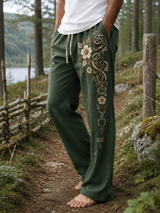 Mænds finske Viking-tema Patriotisk kunst Print Casual Bukser