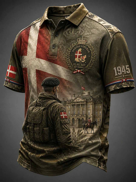 Herrepolo med militær mindeprint fra Danmark
