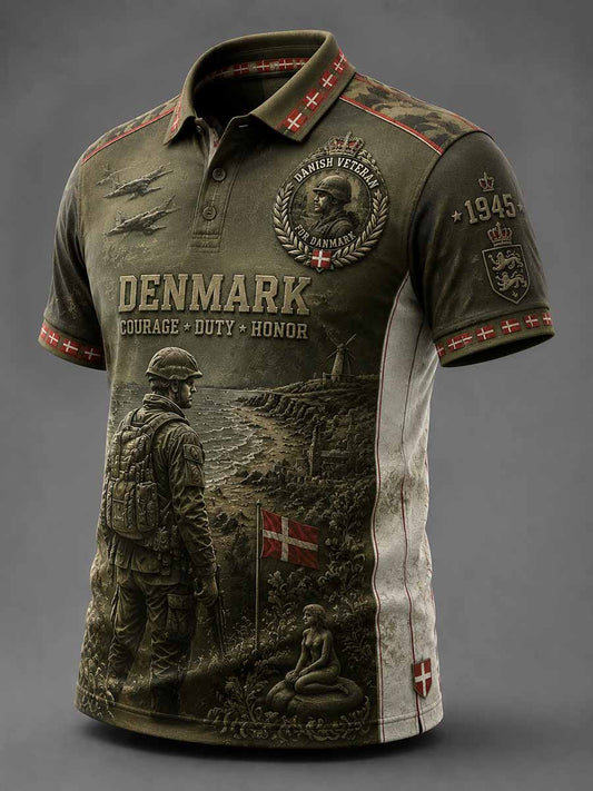 Herrepolo med militær mindeprint fra Danmark
