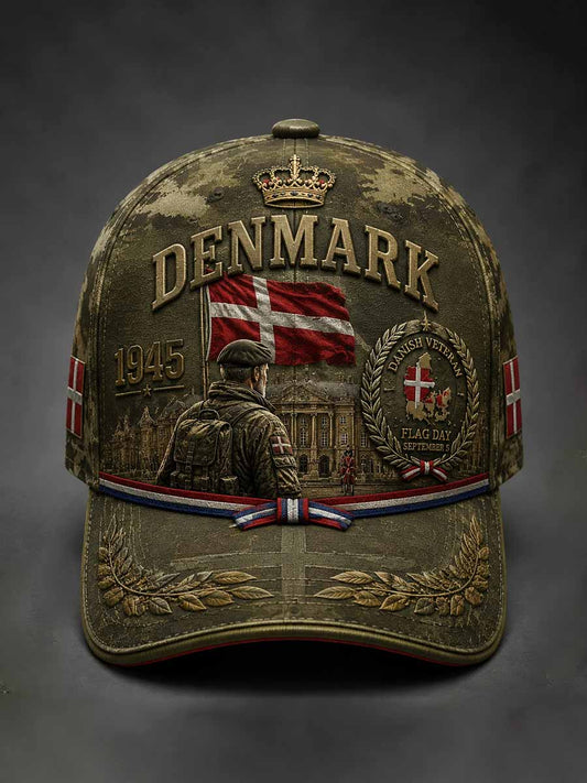 Unisex Danmark Militær Minderem mønster print hat