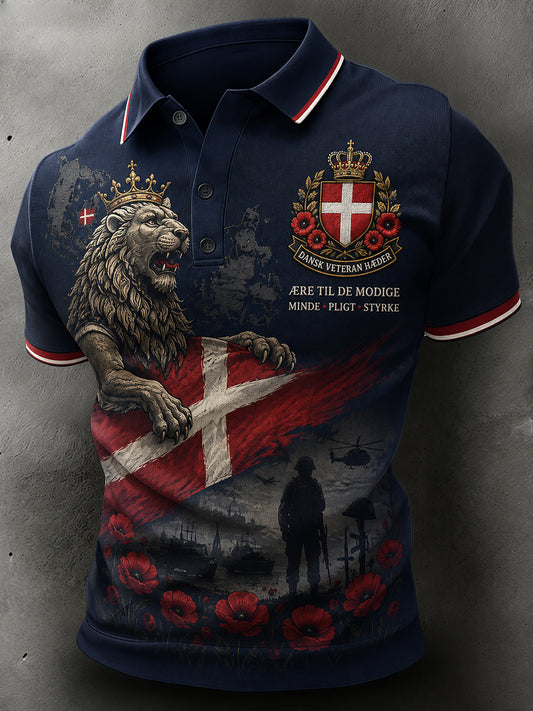 Mænds kortærme Polo skjorte med militær camouflage Print
