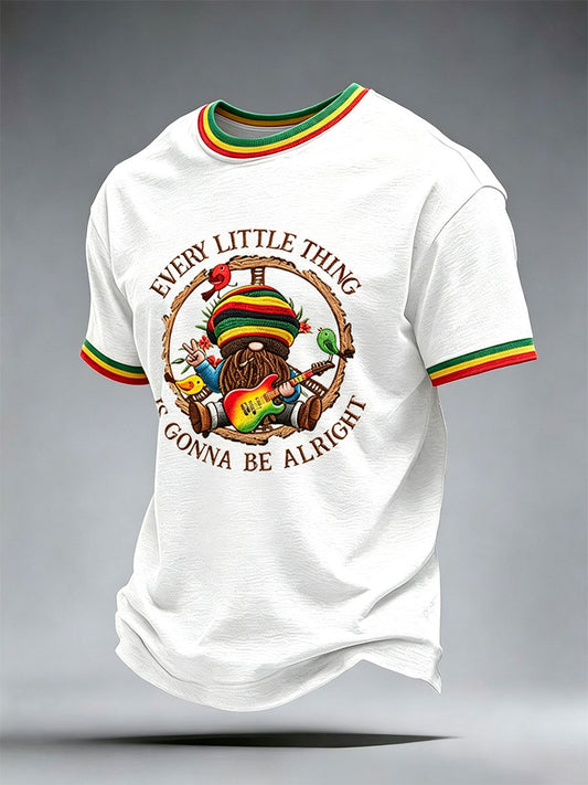 Herrernes T-shirt med teksten „Every Little Thing Is Gonna Be Alright“