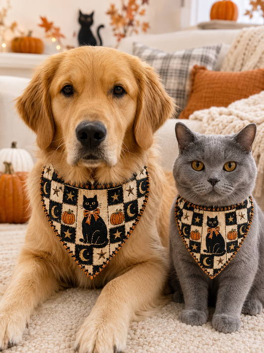 Kæledyrs Halloween trekantsscarf
