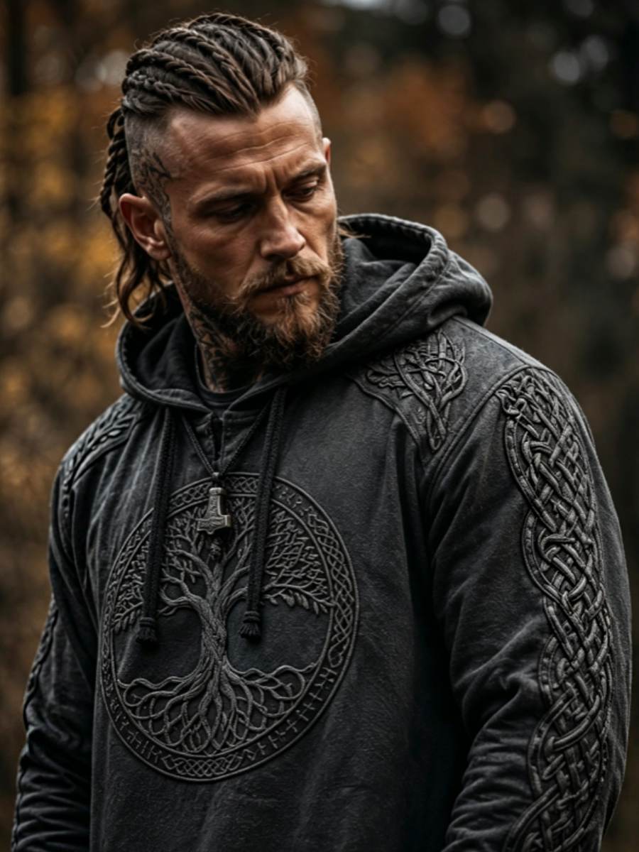 Mænds vikinge keltiske knude træ af livets kunsthættere