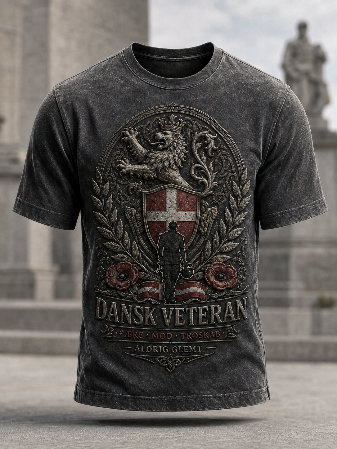 Drenge t-shirt med korte ærmer til danske veteraner