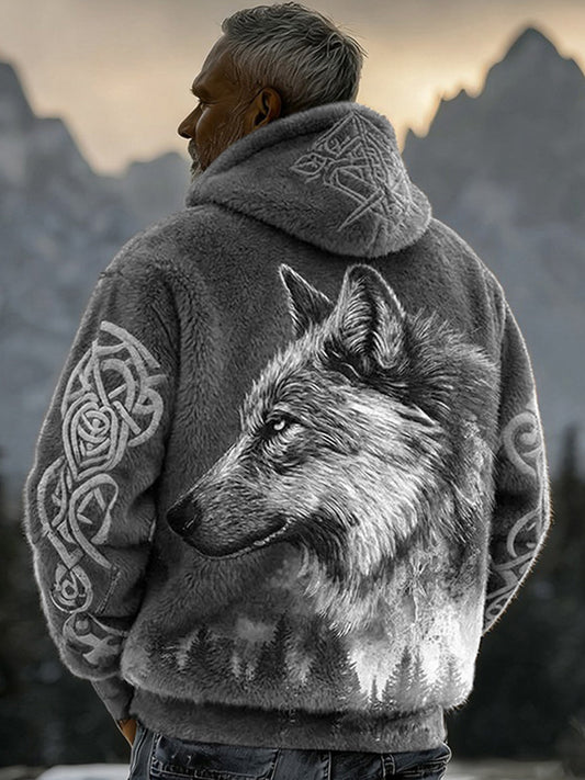 Mænds Viking Flannel Hoodies