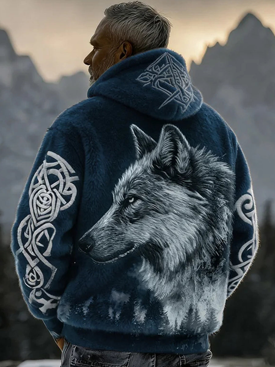 Mænds Viking Flannel Hoodies