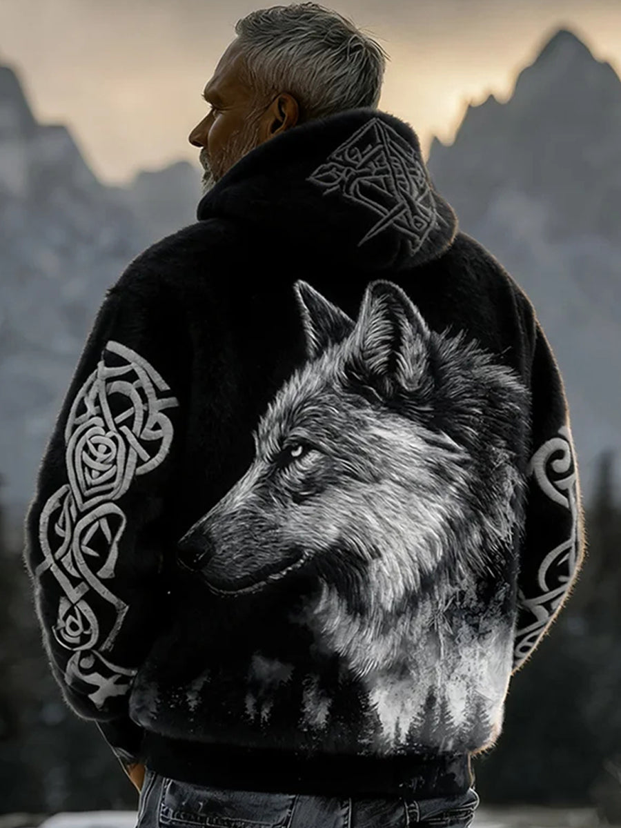 Mænds Viking Flannel Hoodies