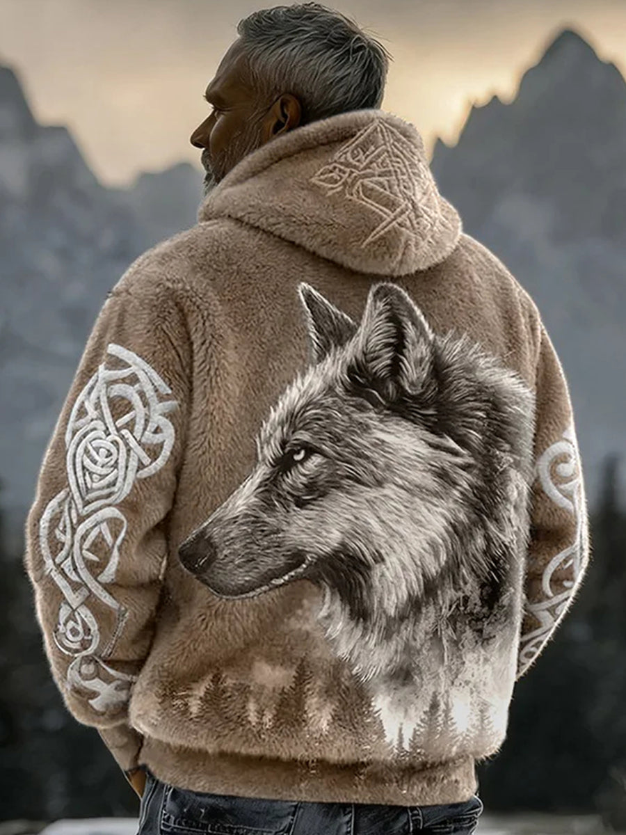 Mænds Viking Flannel Hoodies
