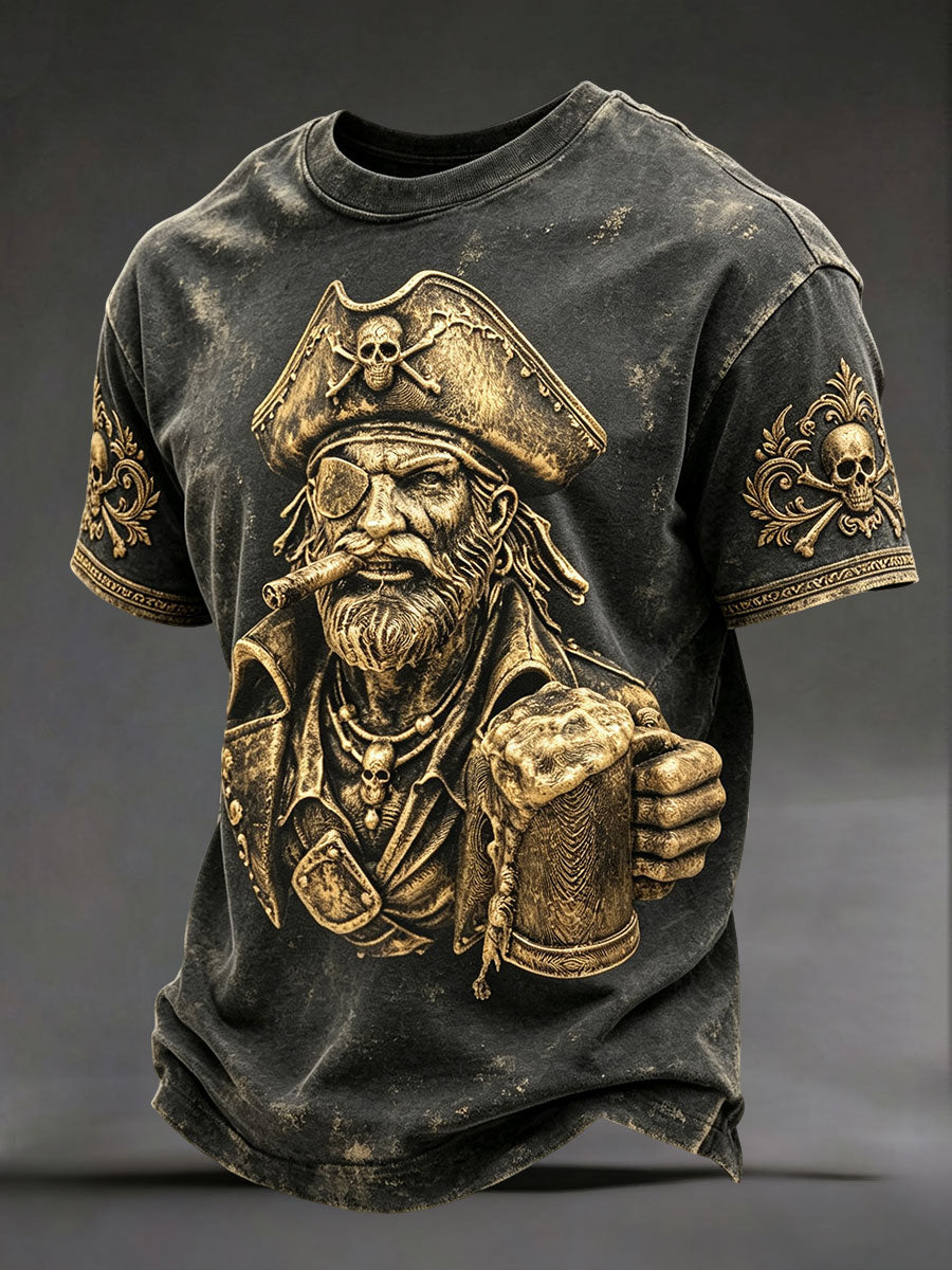Mænds piratprint T-shirts