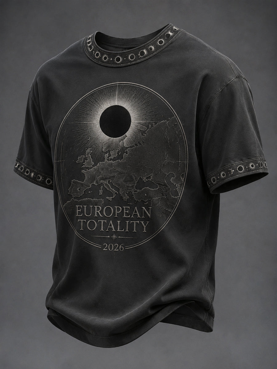 Europæisk Totality 2026 Mænds T-shirt