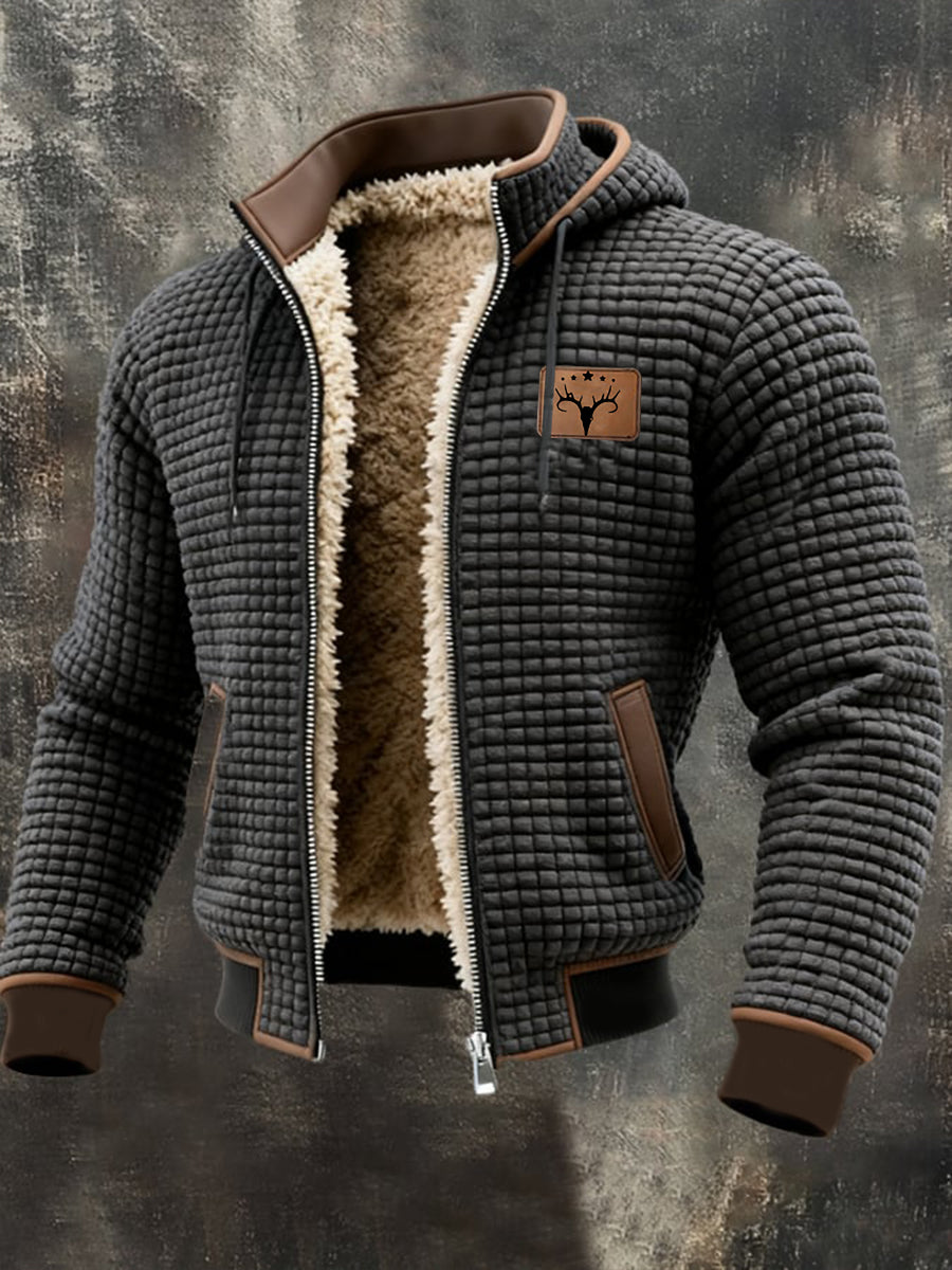 Mænds Retro Western Waffele Hoodies