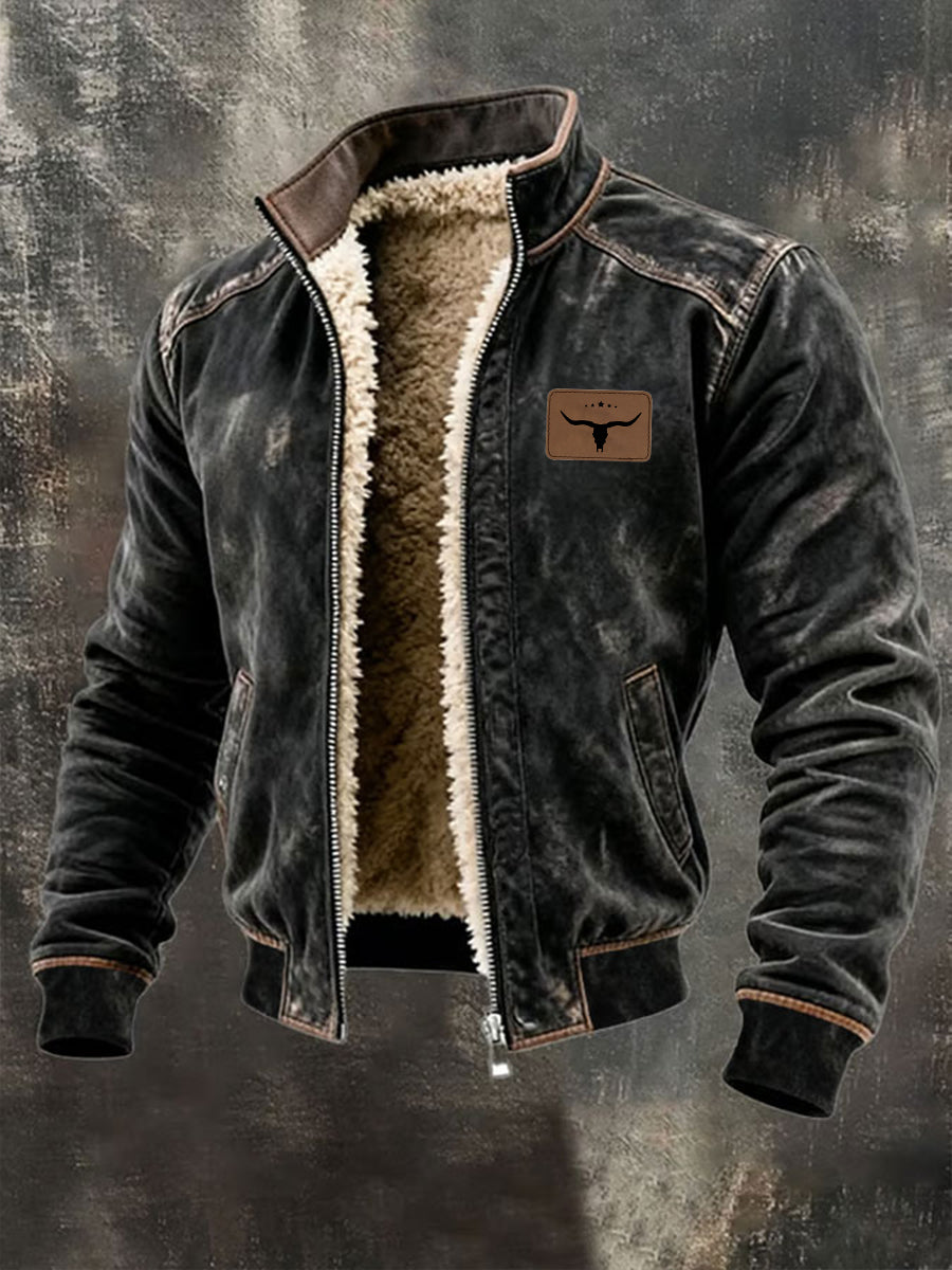 Mænds Western Fleece-foret jakke