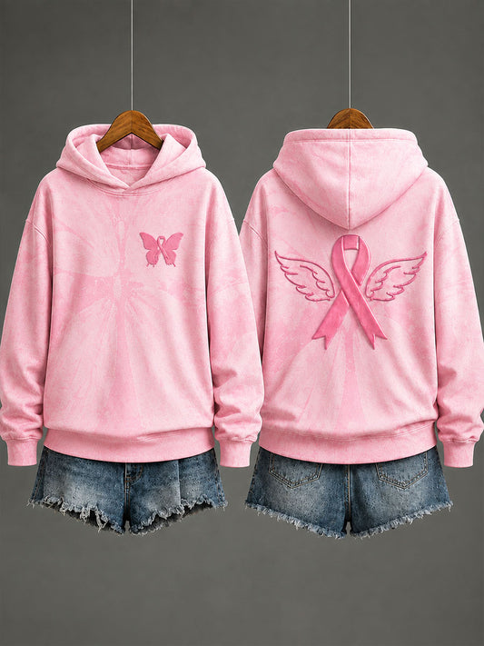 Kvinder Dyr Print Brystkræft Forebyggelse Regelmæssig sweatshirt