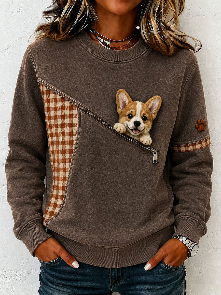 Damen reizendes Corgi Sweatshirt