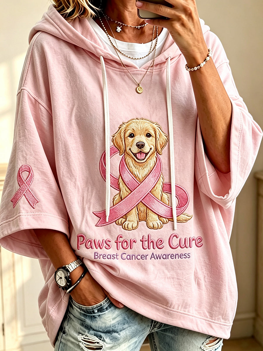 Kvinder tass for den kur lyserøde bånd Golden Retriever Print Hoodie Print