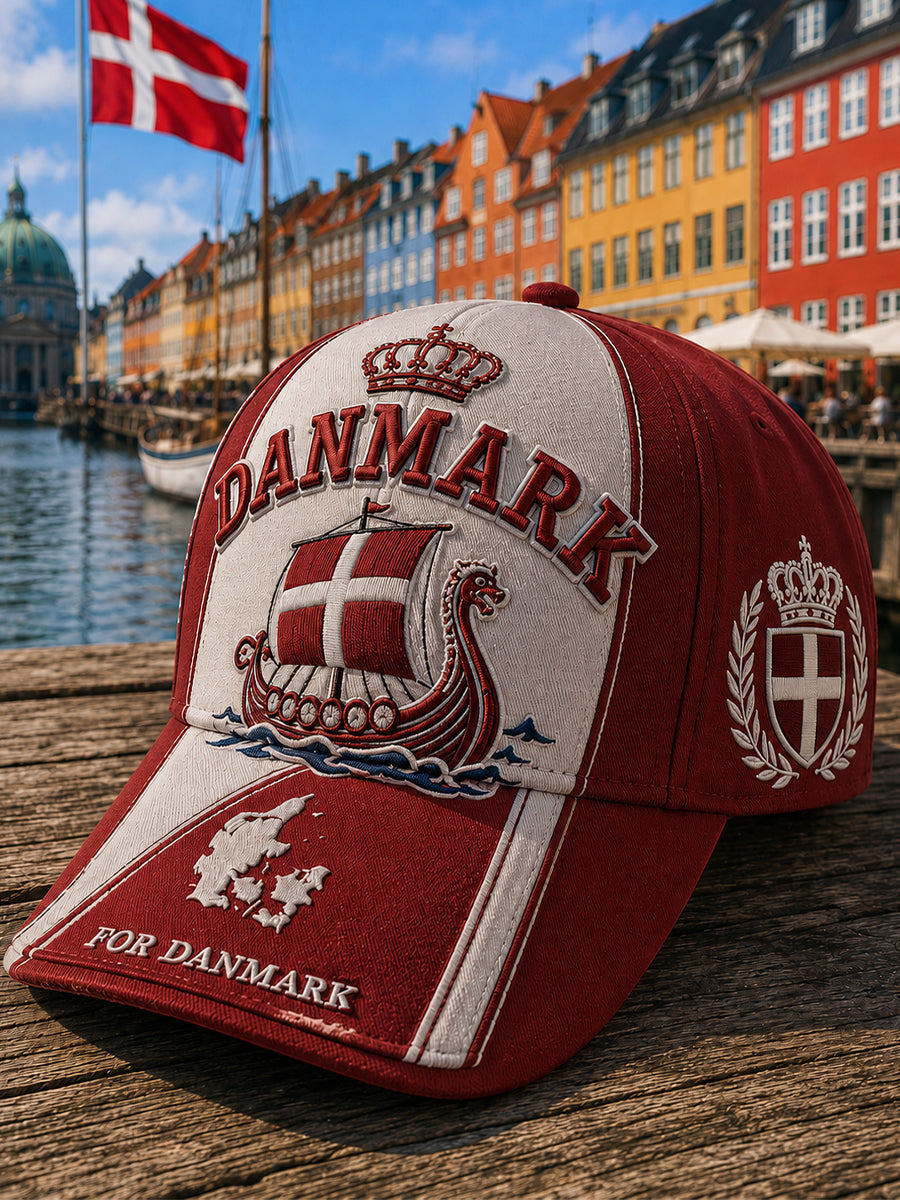 Unisex Dansk Patriotisk Baseball Caps