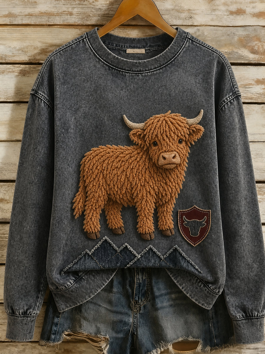 Retro Animal Print Casual og komfortabel Sweatshirt