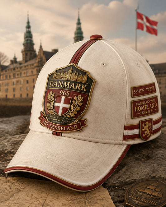 Unisex dansk patriotisk baseballkasket