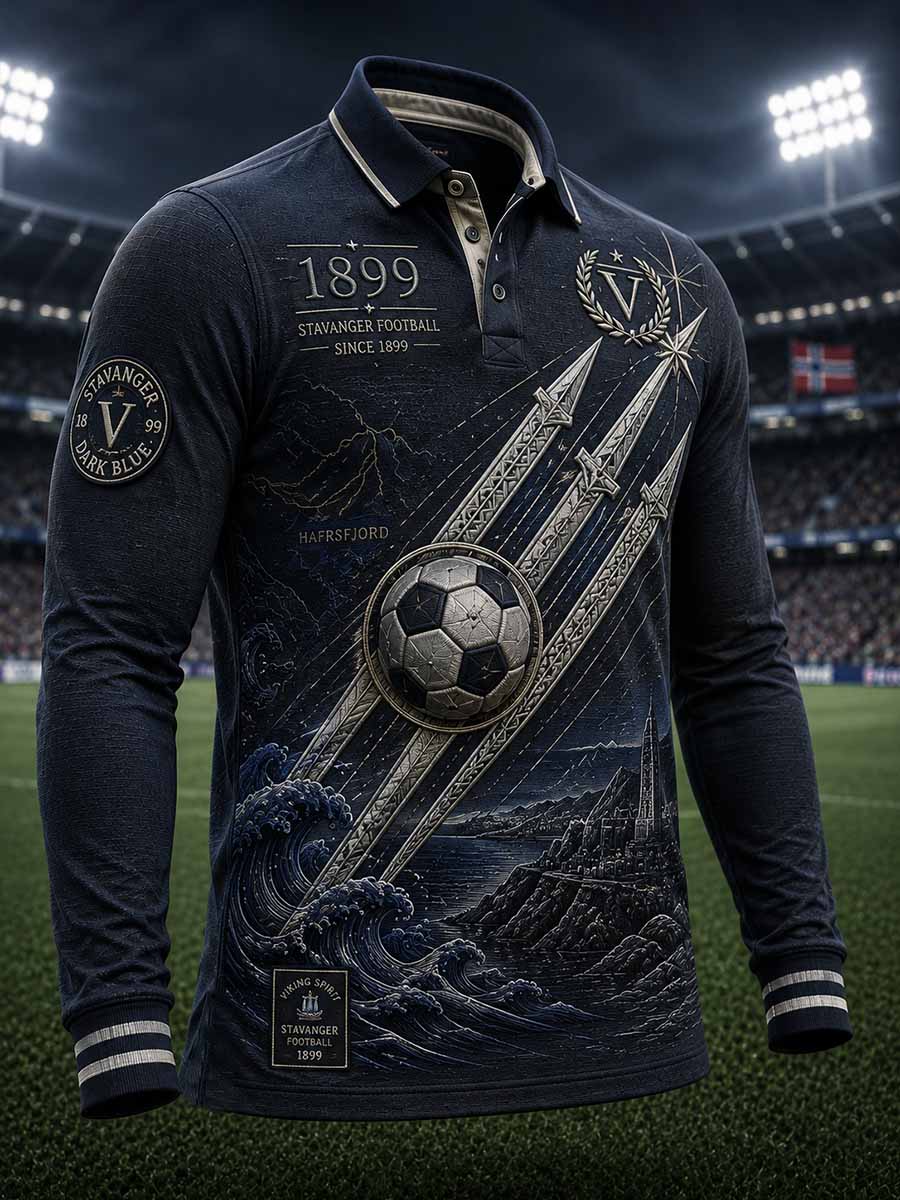Laget for herrer i 1899, trykt polo skjorte