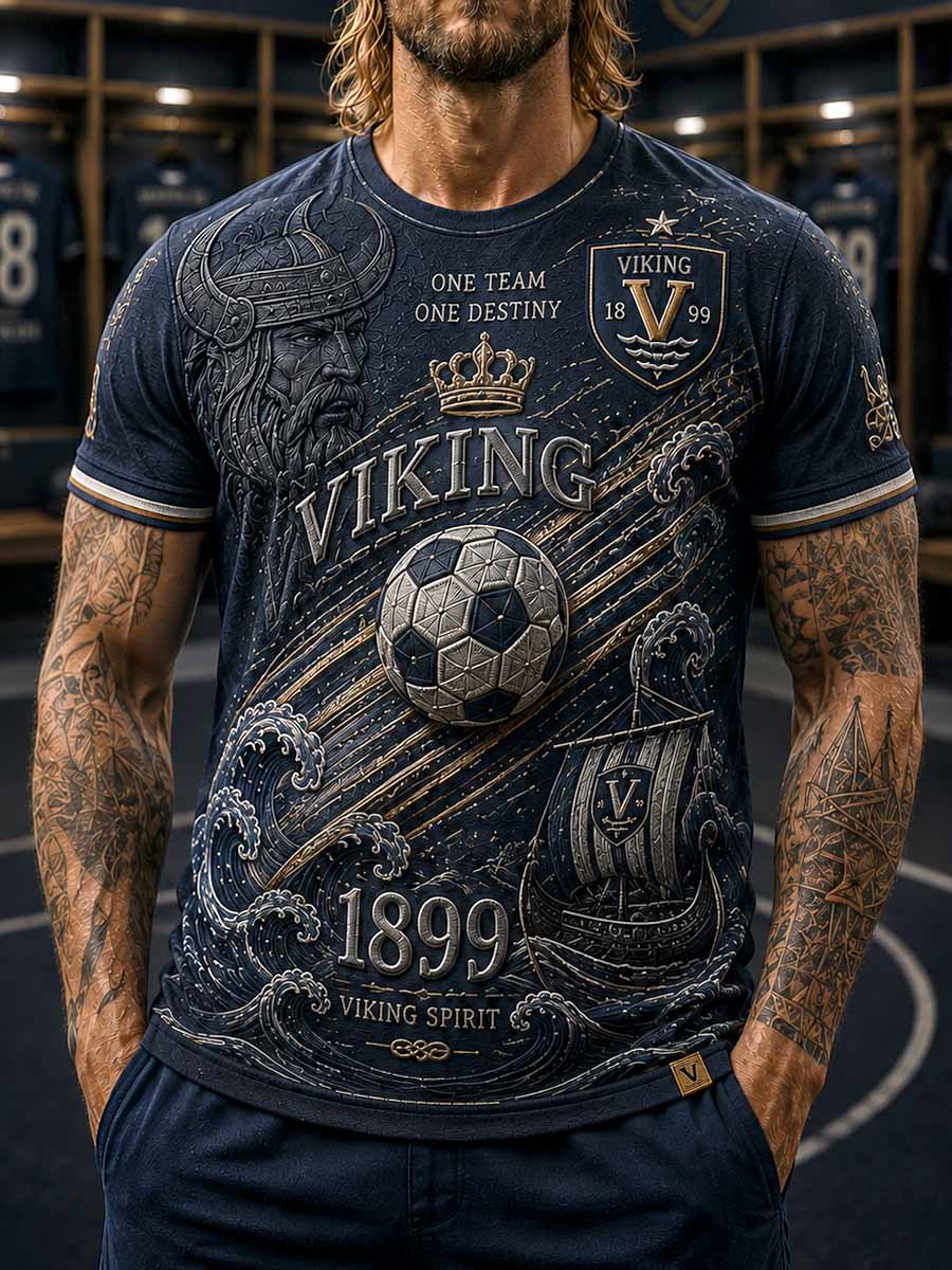 Menns Viking Fk Tradisjonelle lag Skriv ut skjorte