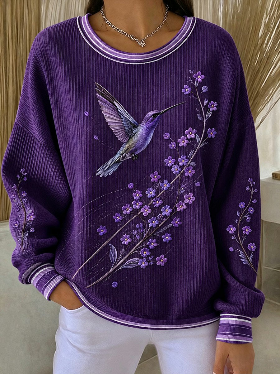 Kvinders Alzheimers sygdom Blomster Trykt sweatshirt