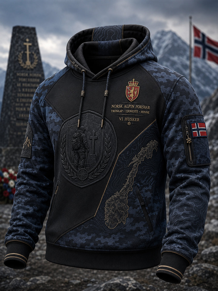 Menns norske militærreise overdimensionert drop-slange med lommer