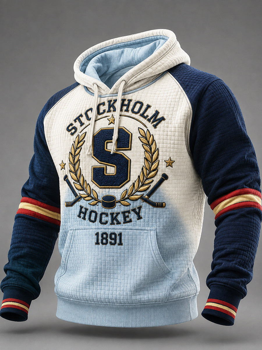 Mäns Djurgården Hockey Patchwork Hoodie.