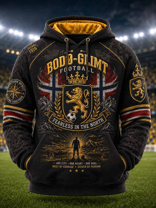 Grafisk trykk-sweatshirt for herre med Bodø Glimt fotballag