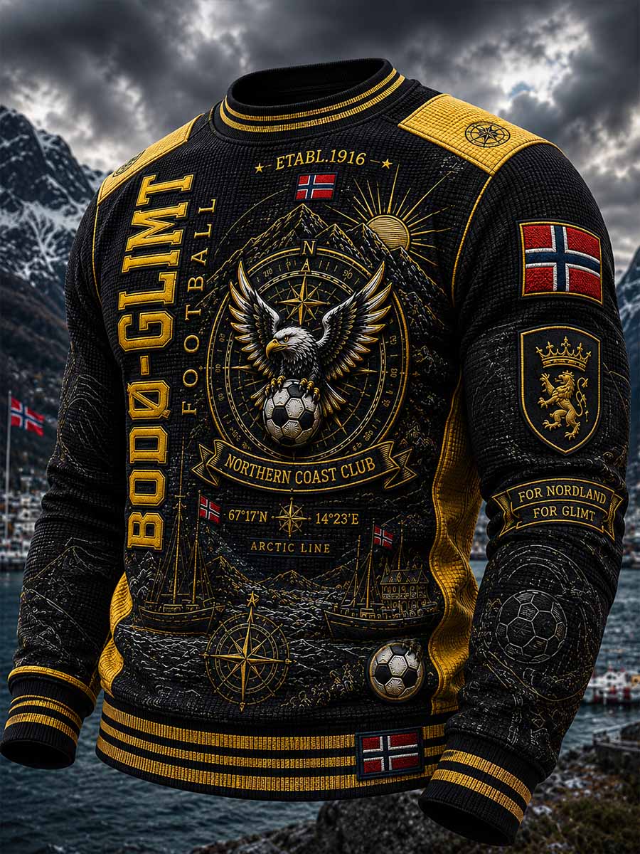 Grafisk trykk-sweatshirt for herre med Bodø Glimt fotballag
