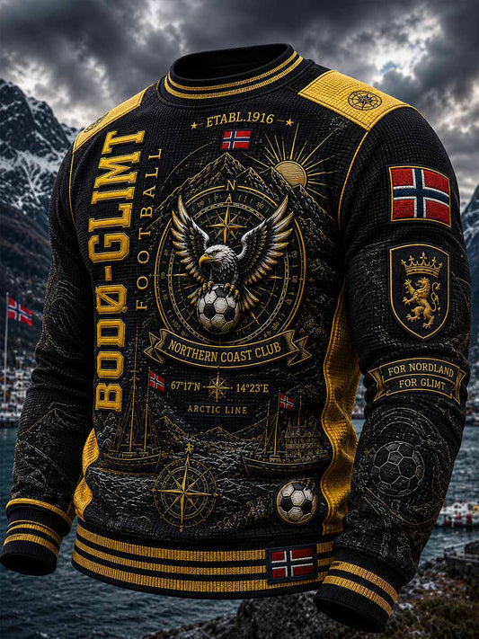 Grafisk trykk-sweatshirt for herre med Bodø Glimt fotballag