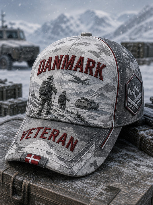 Unisex vintage dansk veteran-hyldest kunsttryk afslappet hat