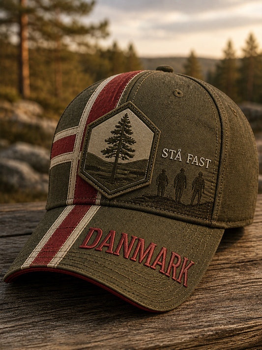 Unisex Vintage Dansk Veteran Minde kunst Print Casual Hat