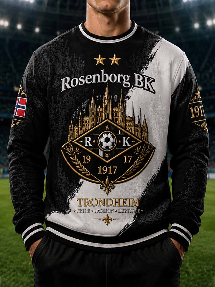 Herrers retro RBK-fotballtrøje med trykk