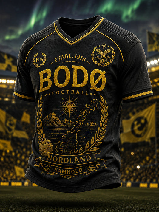 Mænds norsk fodbold Bodø/Glimt Fans elskere V-hals T-shirt