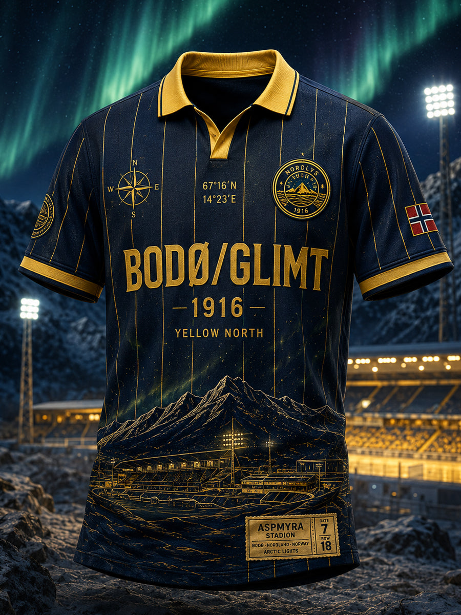 Herrernes norske fodboldtrøje – Bodø/Glimt fans og kærlighedselskere – kortærmet trøje