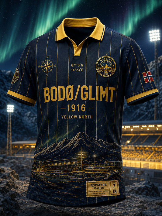 Herrernes norske fodboldtrøje – Bodø/Glimt fans og kærlighedselskere – kortærmet trøje