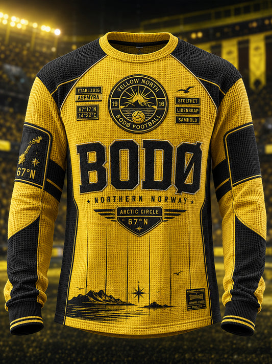 Mænds norsk fodbold Bodø/Glimt Fans Elskere Vaffel Langærme T-shirte