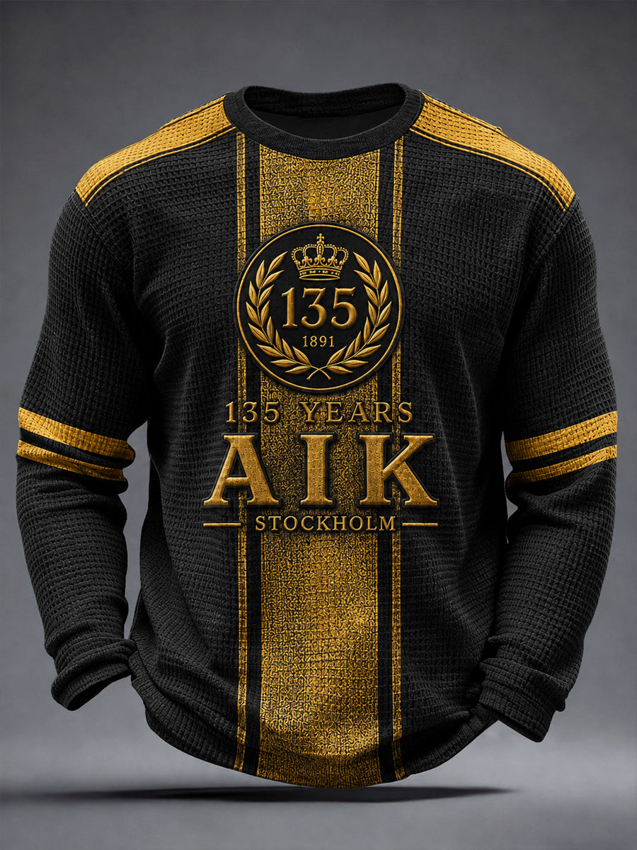 Herrarnas AIK Svartgult Heritage fotbollströja i våffelstickning