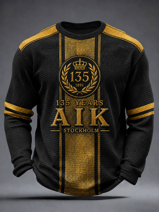 Herrarnas AIK Svartgult Heritage fotbollströja i våffelstickning