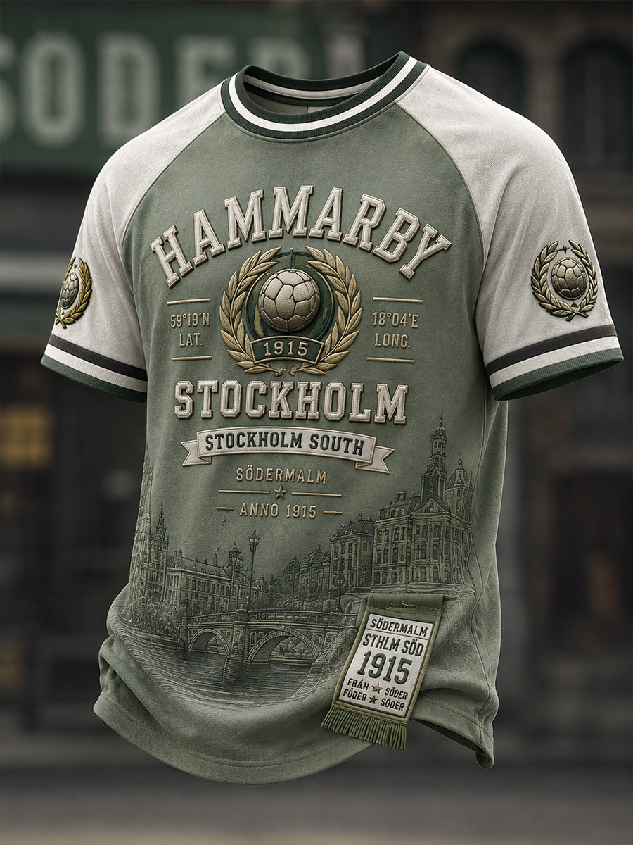 Herrarnas svenska fotboll Hammarby fans älskare kortärmad t-shirt