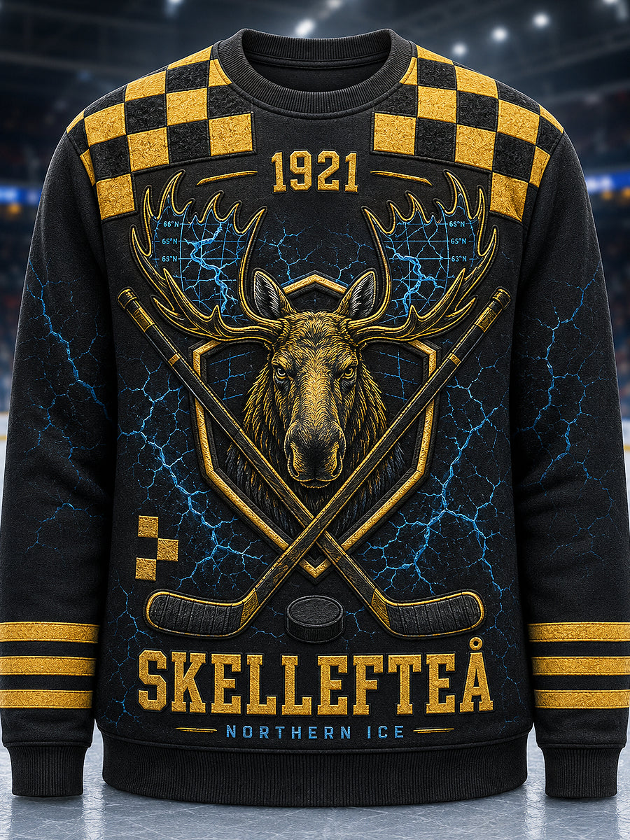 Herrtröja med konsttryck från Skellefteå AIK, långärmad och rund hals
