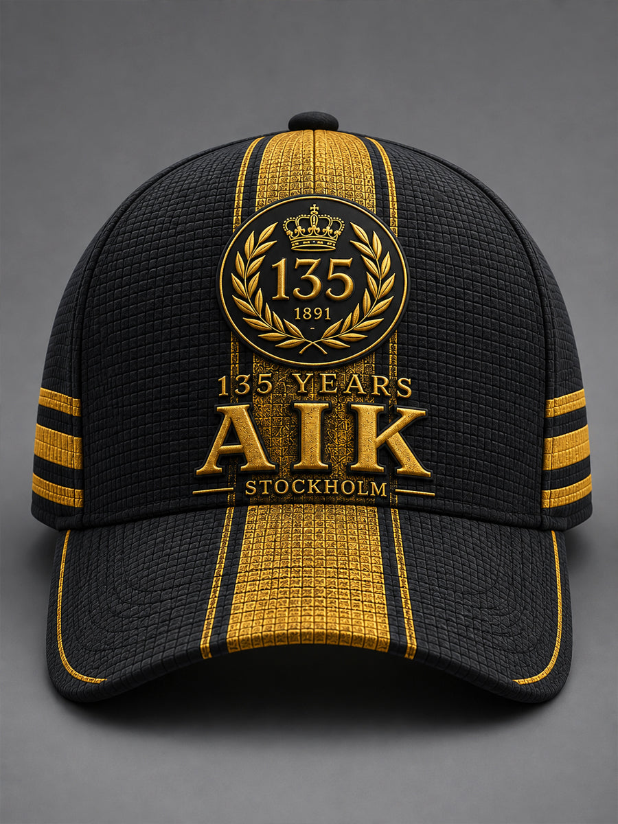 Herrligans AIK Svartgult fotbollskäppa i heritage-stil