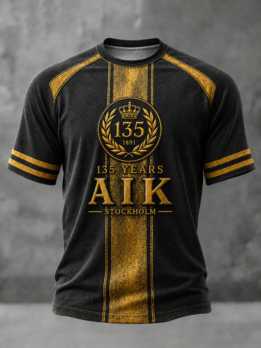 Herr AIK Svartgult Heritage Fotbollskasjkert för vardagsbruk
