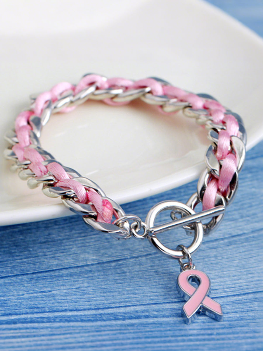 Kvinder Brystkræft Bevidsthed Pink Ribbon Armbånd